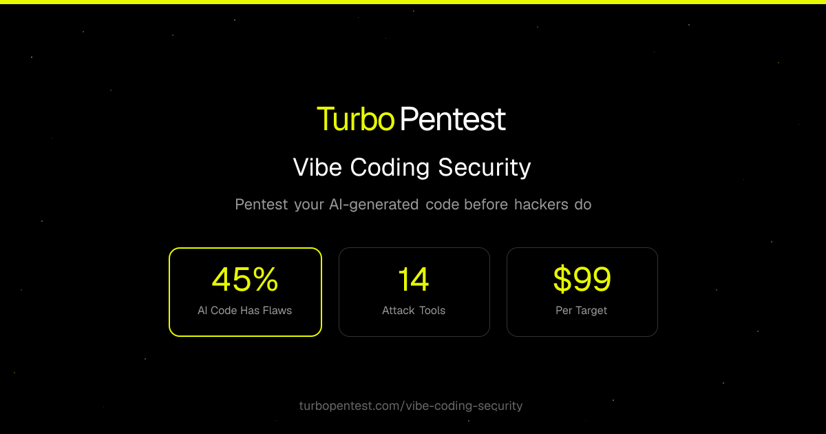 Vibe Coding Security | Pentest Your AI-Generated Code | TurboPentest